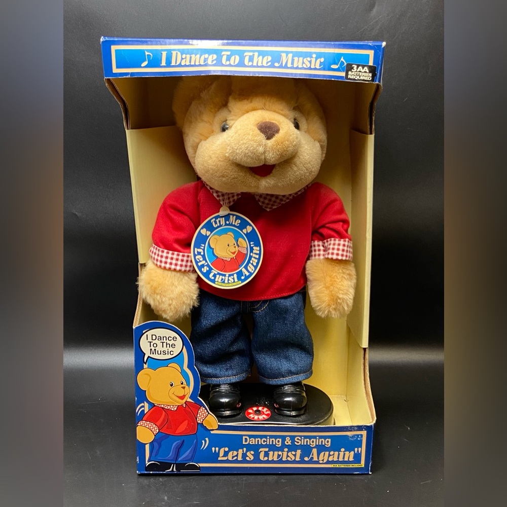 Dan Dee Dancing & Singing "Let's Twist Again" Bear Plush Toy Sings & Dances/